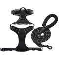 Bllstar No Pull Dog Harness for Large Dogs, Adjustable Soft Padded Oxford Pet Vest with 2 Leash Clips and Easy Control Handle, No Choke Dog Vest, Black