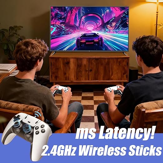 2026 Upgrade Retro Game Stick, 64 GB, with 20,000+ Built-in Classic Video Games, Retro Gaming Console with 23 Emulators, Plug & Play for TV Video Gaming Stick HDMI Output with Dual 2.4G Controllers