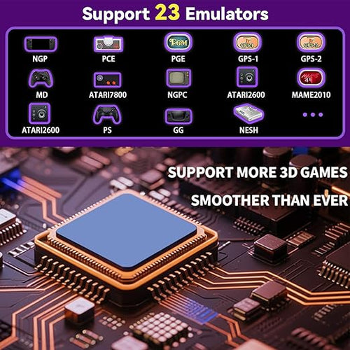 2026 Upgrade Retro Game Stick, 64 GB, with 20,000+ Built-in Classic Video Games, Retro Gaming Console with 23 Emulators, Plug & Play for TV Video Gaming Stick HDMI Output with Dual 2.4G Controllers